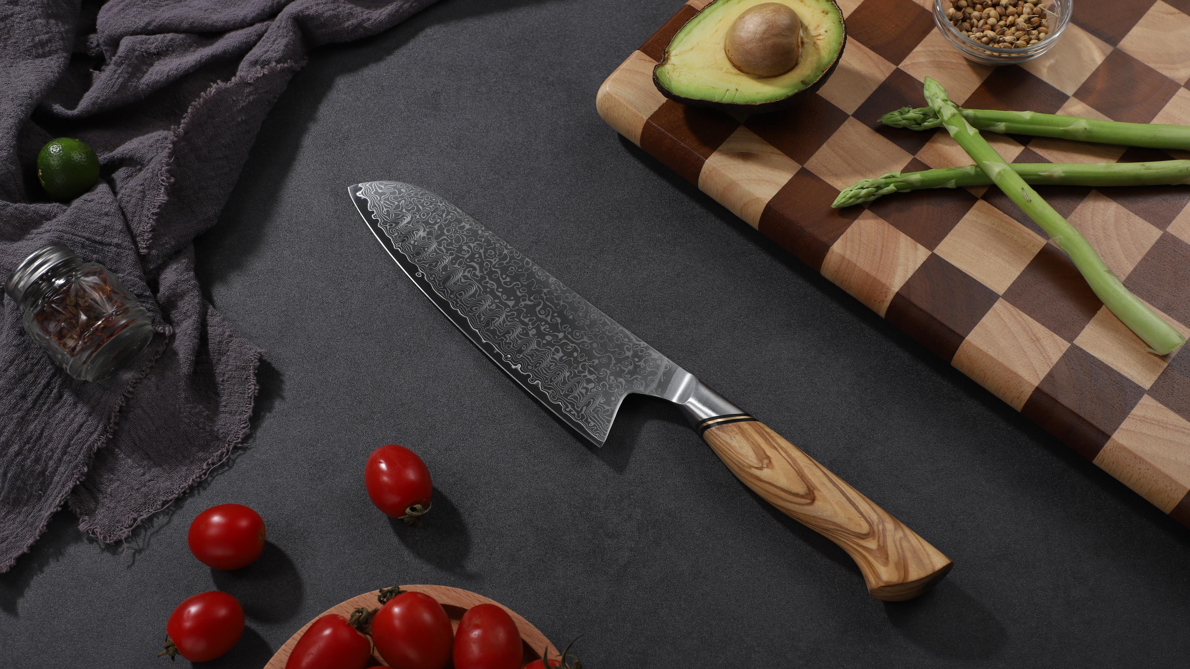Amazon.com: TIVOLI Damascus Santoku Knife 7 inch – Japanese VG-10